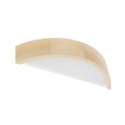 Aplique de pared Cleo D1DR410, madera de pino, 41 cm de largo, E27
