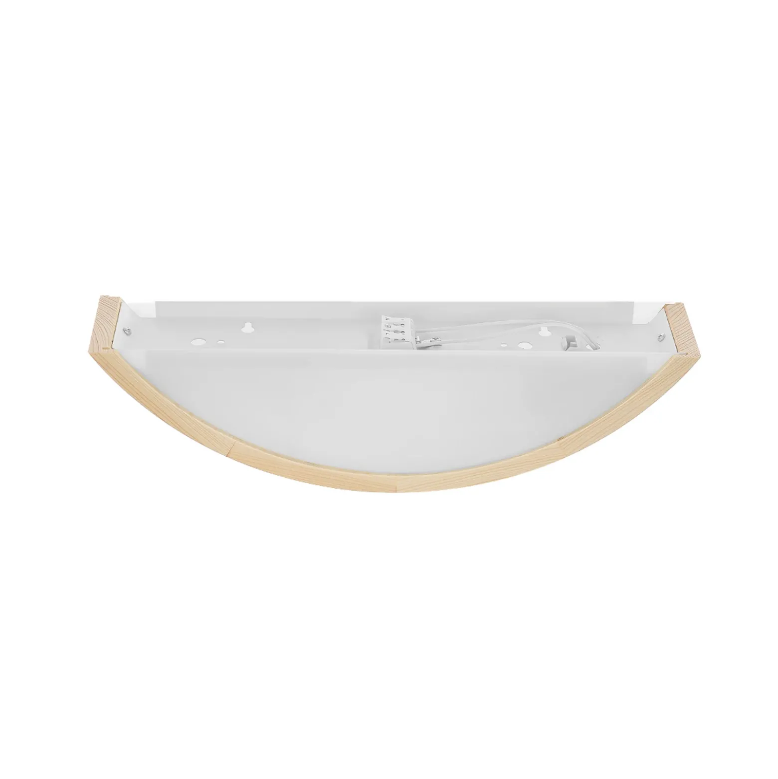 Aplique de pared Cleo D1DR410, madera de pino, 41 cm de largo, E27