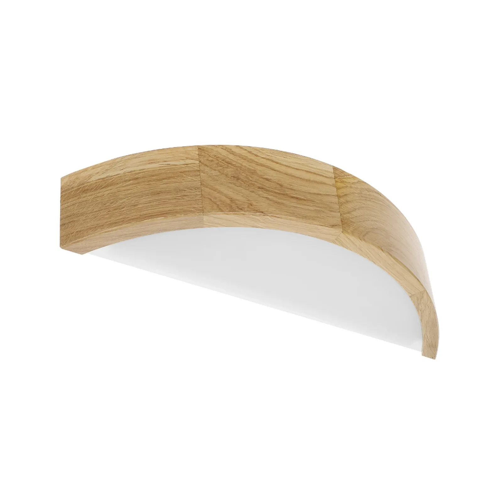 Aplique de pared Cleo D1DR410, madera de roble, 41 cm de largo, E27
