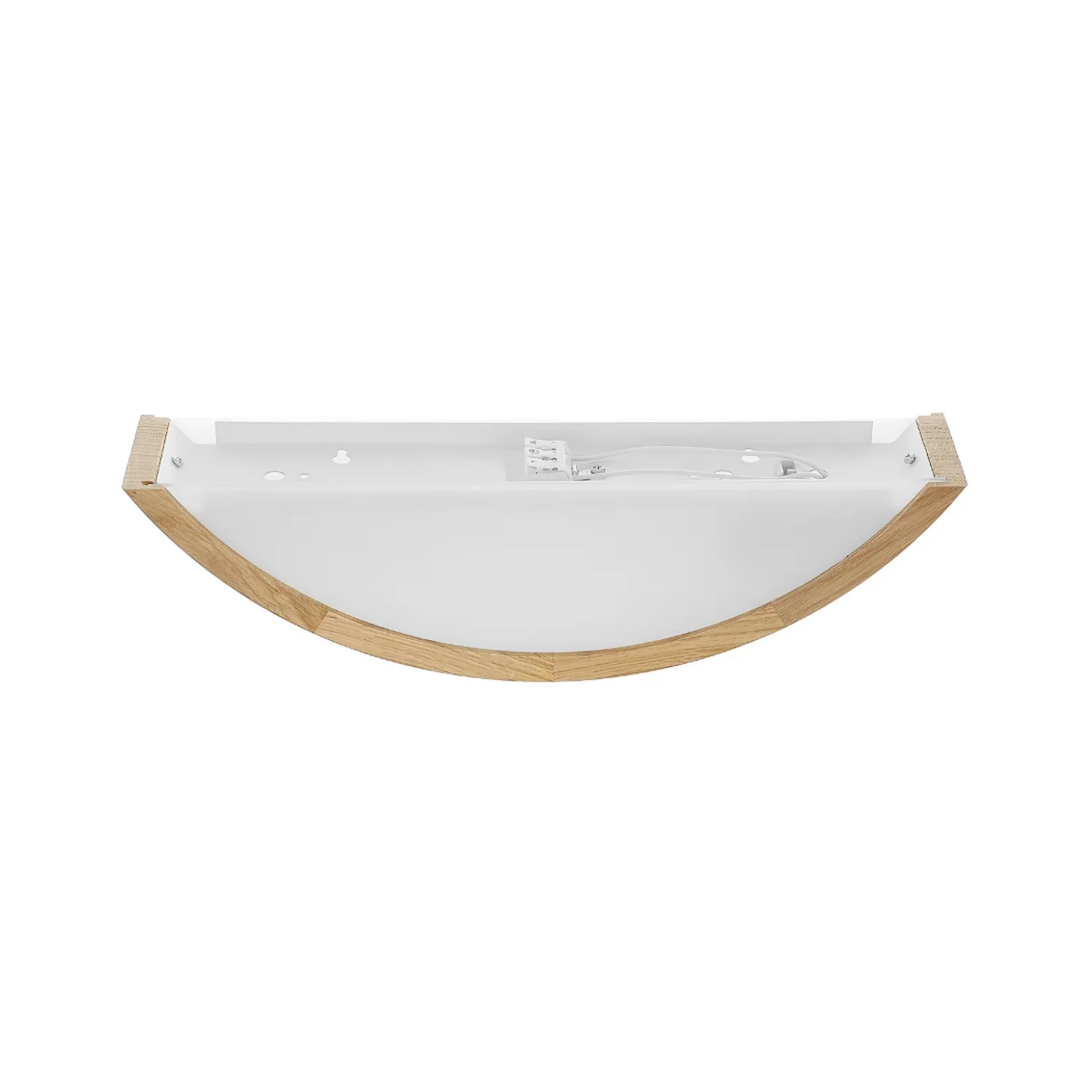 Aplique de pared Cleo D1DR410, madera de roble, 41 cm de largo, E27