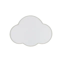 Aplique de pared Cloud, beige, 43 cm de ancho, textil, nube, E27