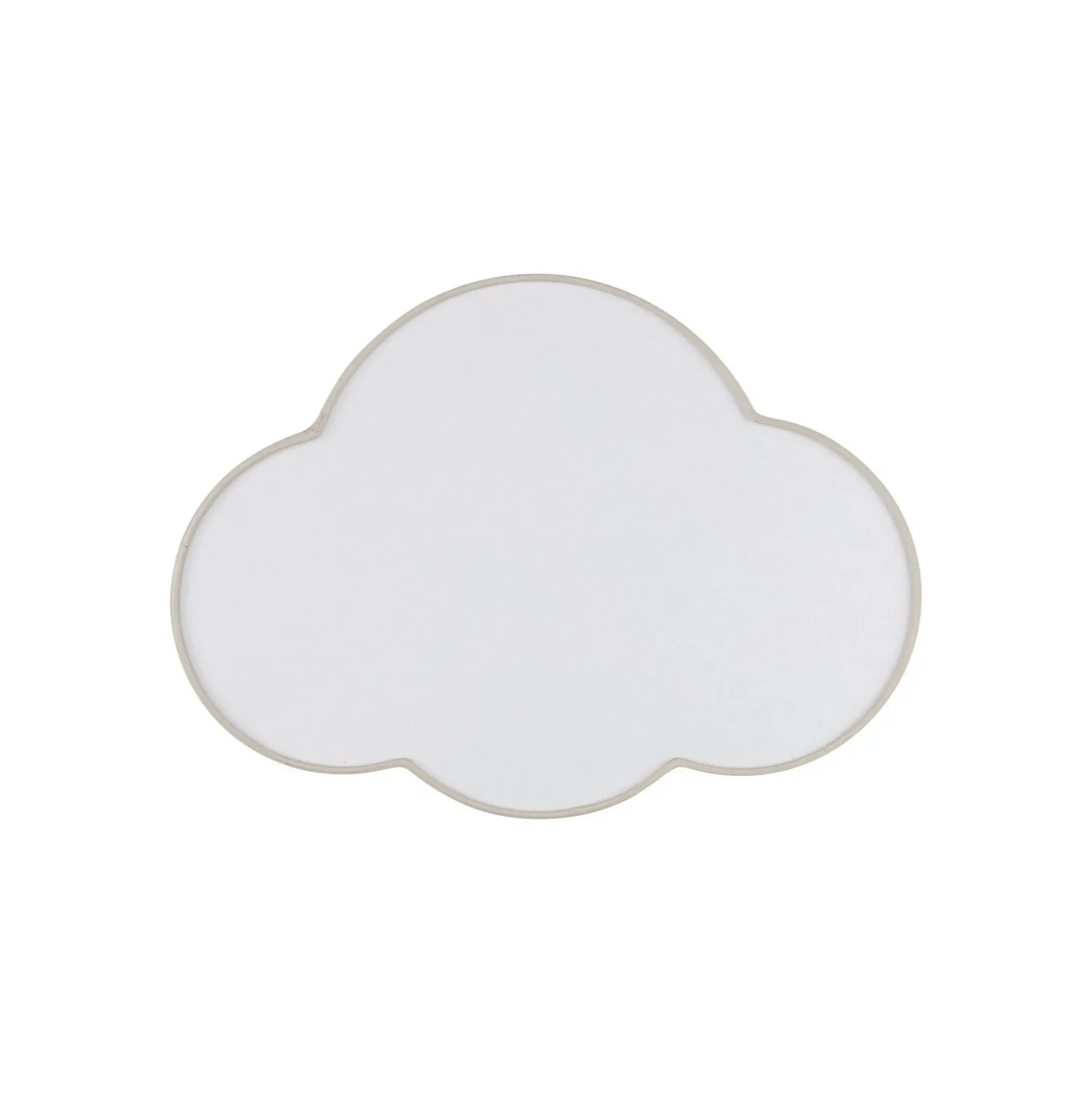 Aplique de pared Cloud, beige, 43 cm de ancho, textil, nube, E27