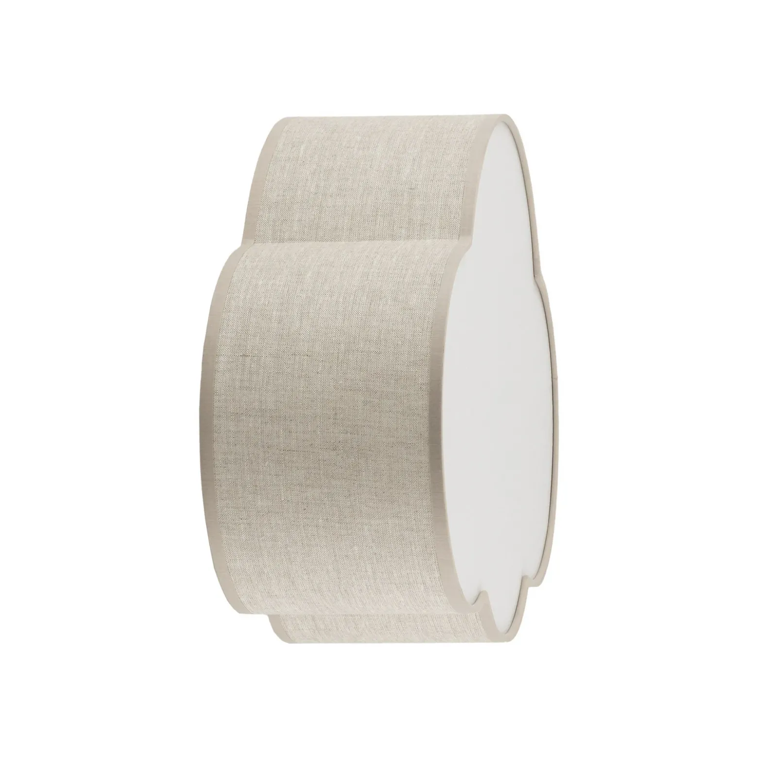 Aplique de pared Cloud, beige, 43 cm de ancho, textil, nube, E27