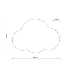 Aplique de pared Cloud, blanco, acero, luz indirecta, 38 x 27 cm