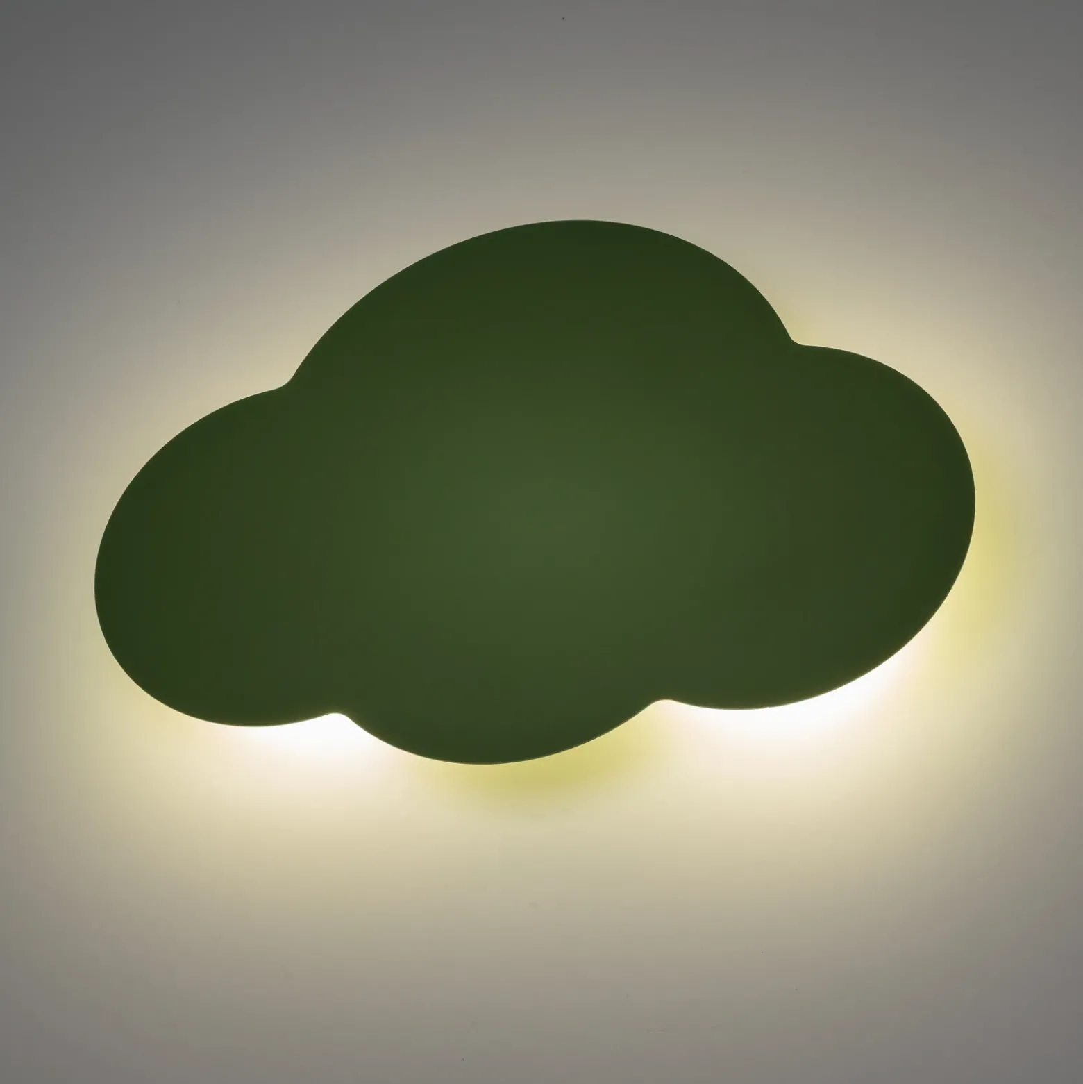 Aplique de pared Cloud, verde, metal, 38 cm de ancho, 2 luces, G9