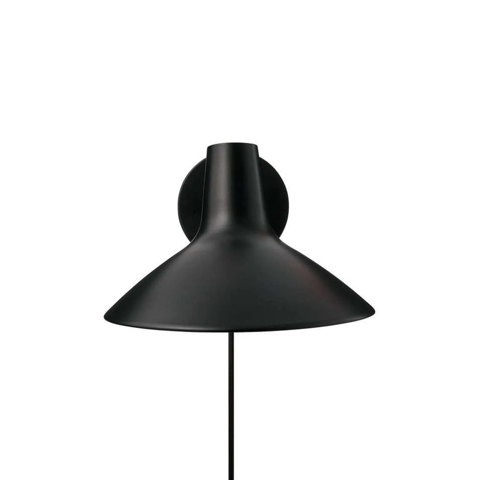 Aplique de pared corto Darci, proyección 33,5 cm, negro