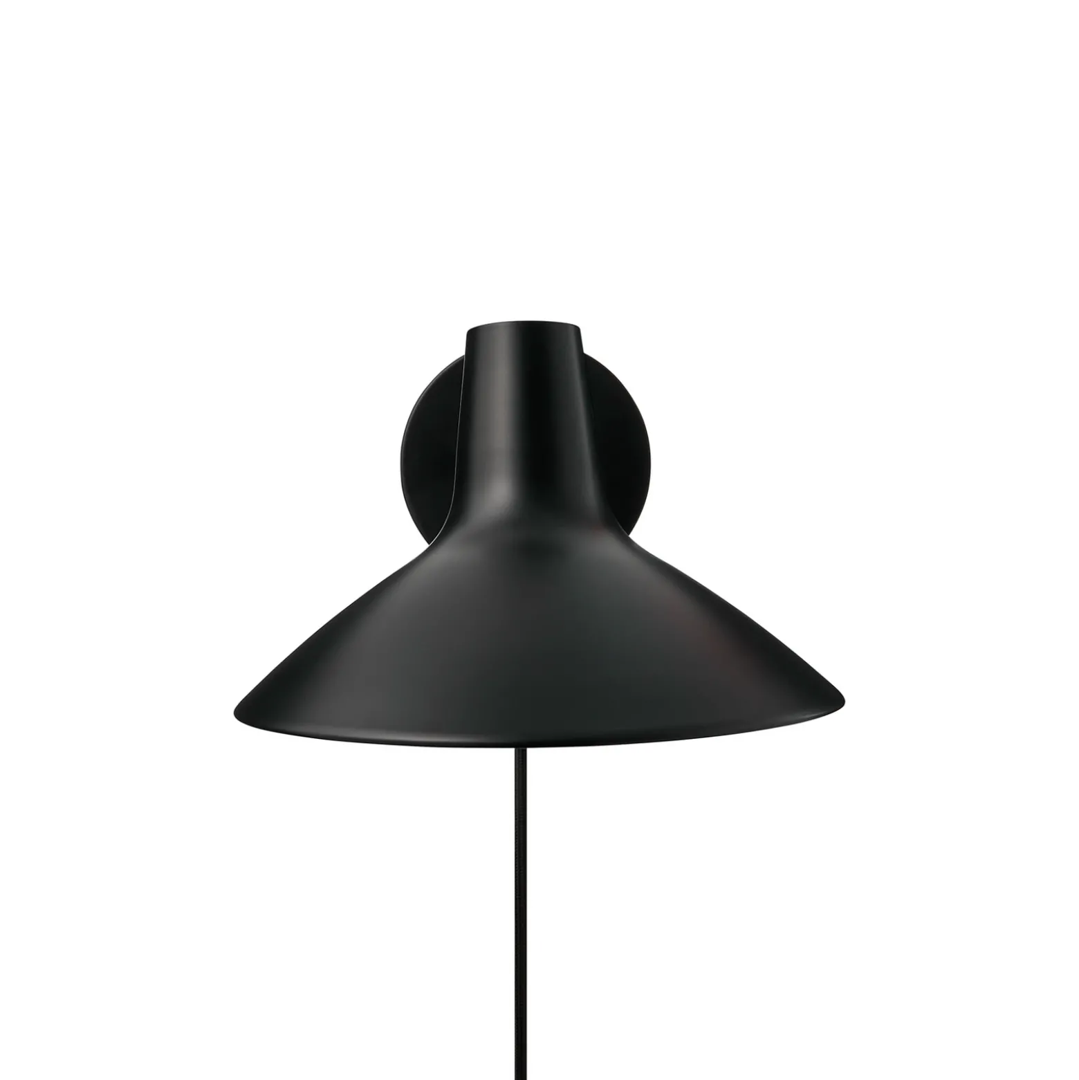 Aplique de pared corto Darci, proyección 33,5 cm, negro