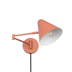 Aplique de pared Cosima, color albaricoque, saliente 54 cm, metal