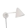 Aplique de pared Cosima, gris claro, saliente 54 cm, metal