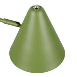 Aplique de pared Cosima, verde, saliente 54 cm, metal