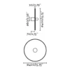 Aplique de pared Costas, negro/madera clara, ratán, Ø 40 cm
