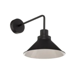 Aplique de pared Craft I de metal en negro