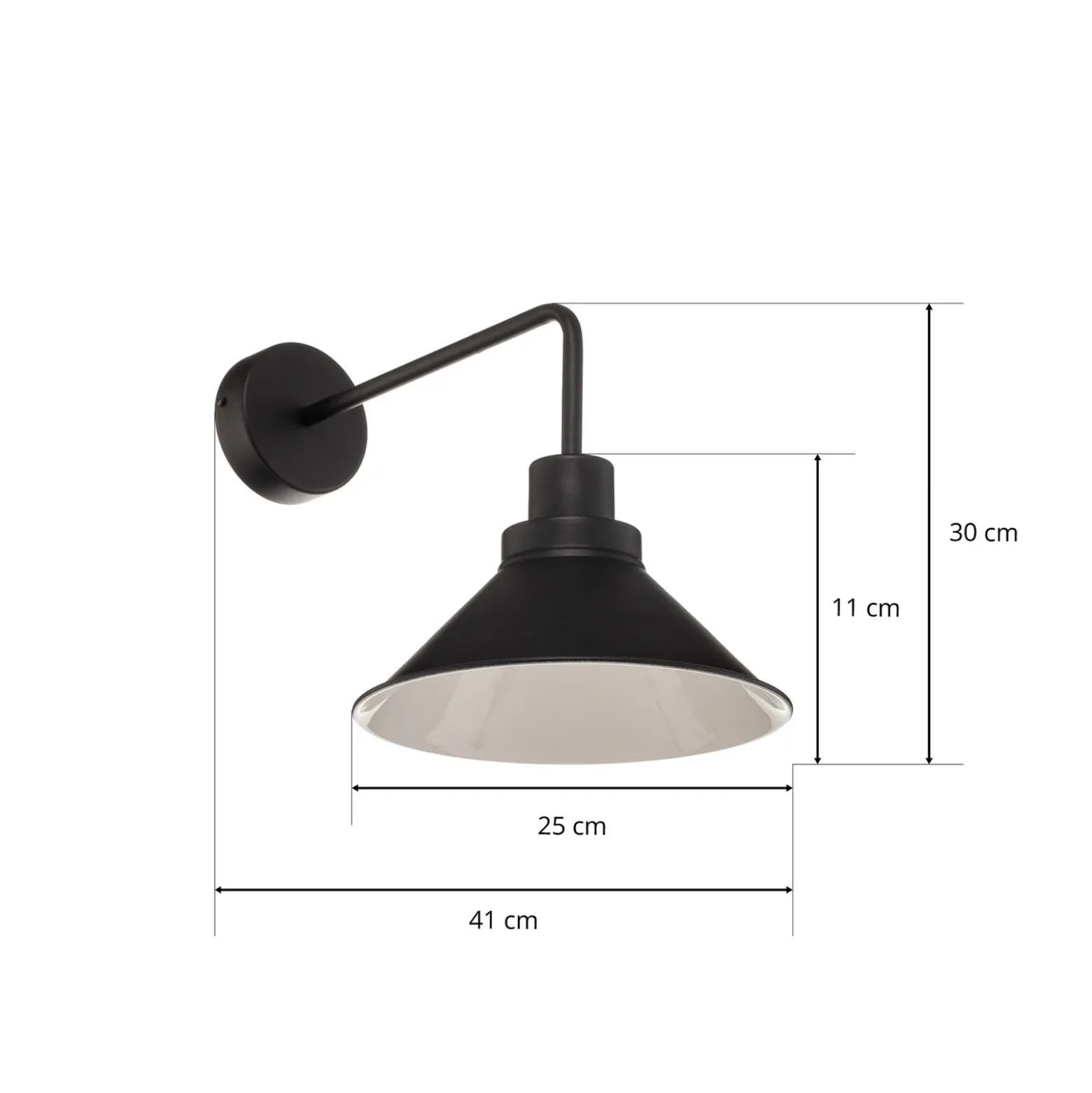 Aplique de pared Craft I de metal en negro