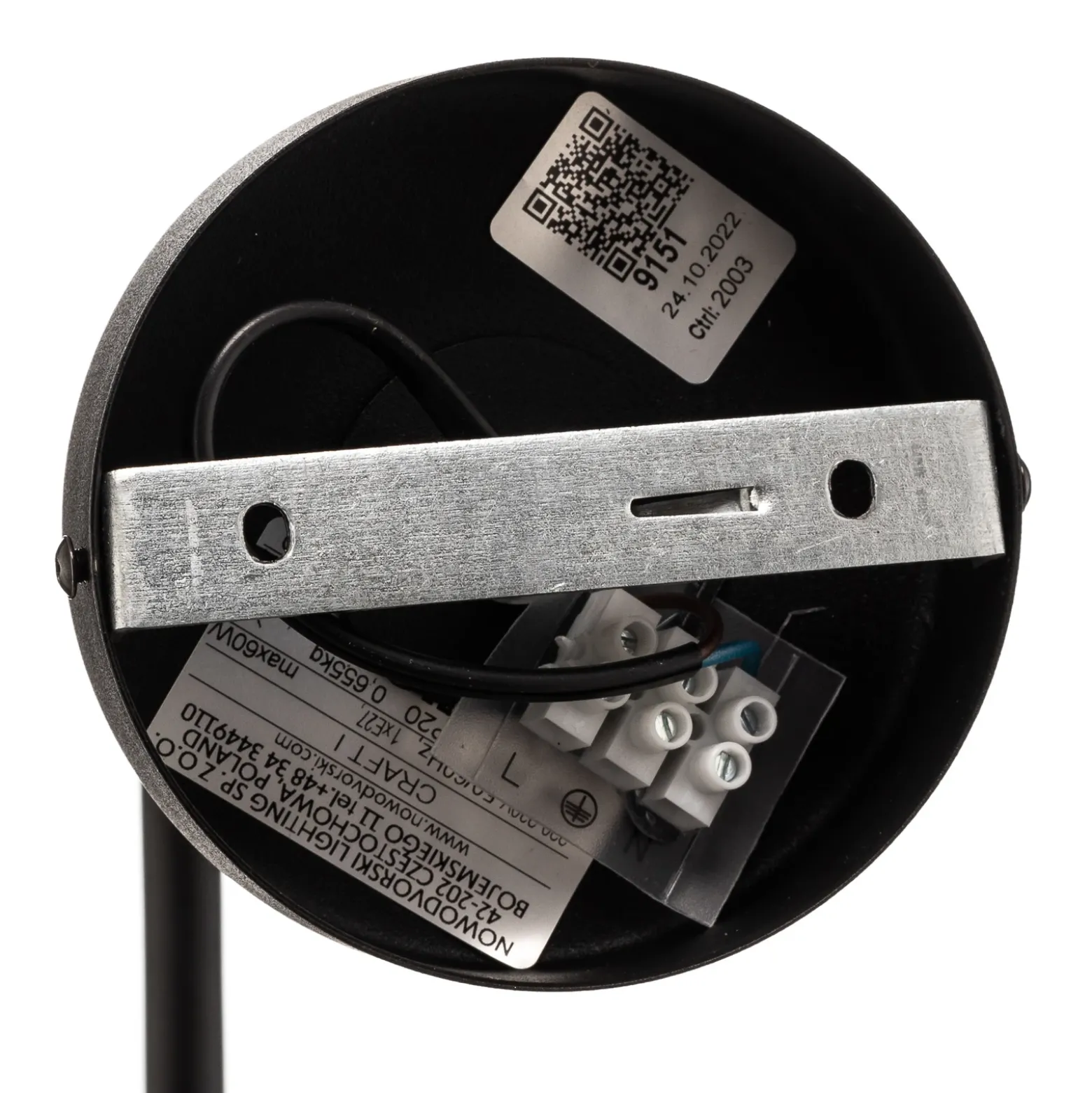 Aplique de pared Craft I de metal en negro