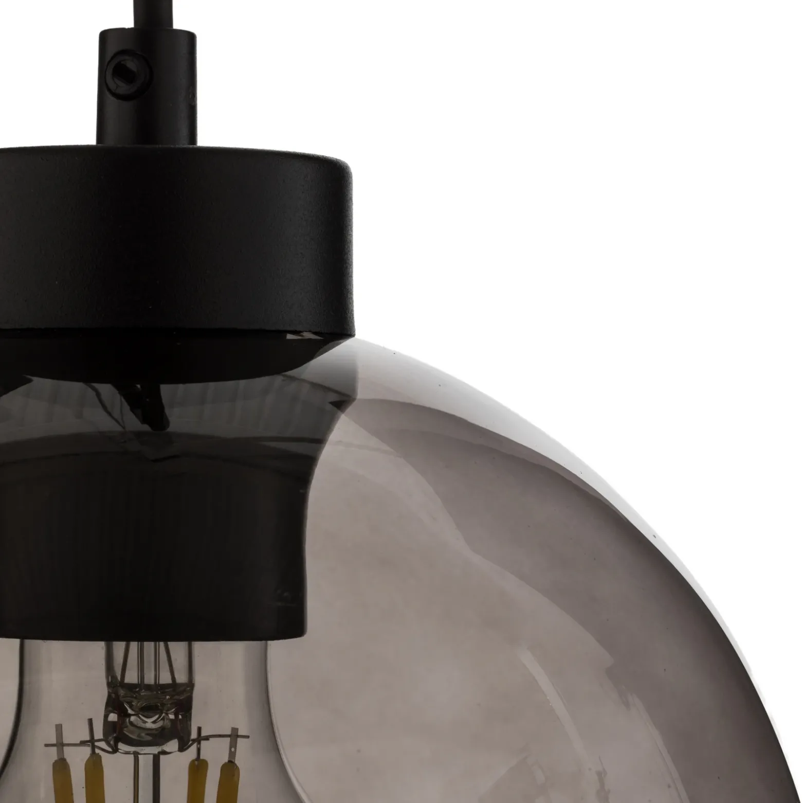 Aplique de pared Cubus, negro/gris humo, cristal, 30 cm de altura, E27