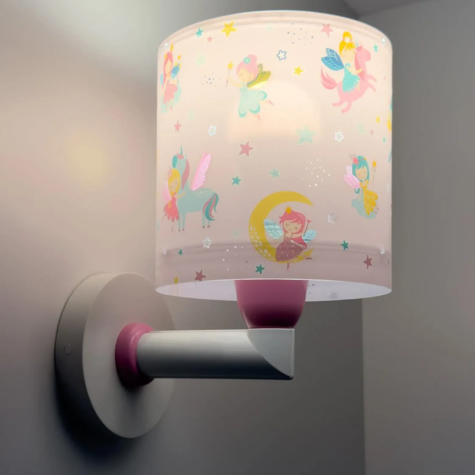 Aplique de pared Dalber Fairy Dreams con enchufe, multicolor, E27