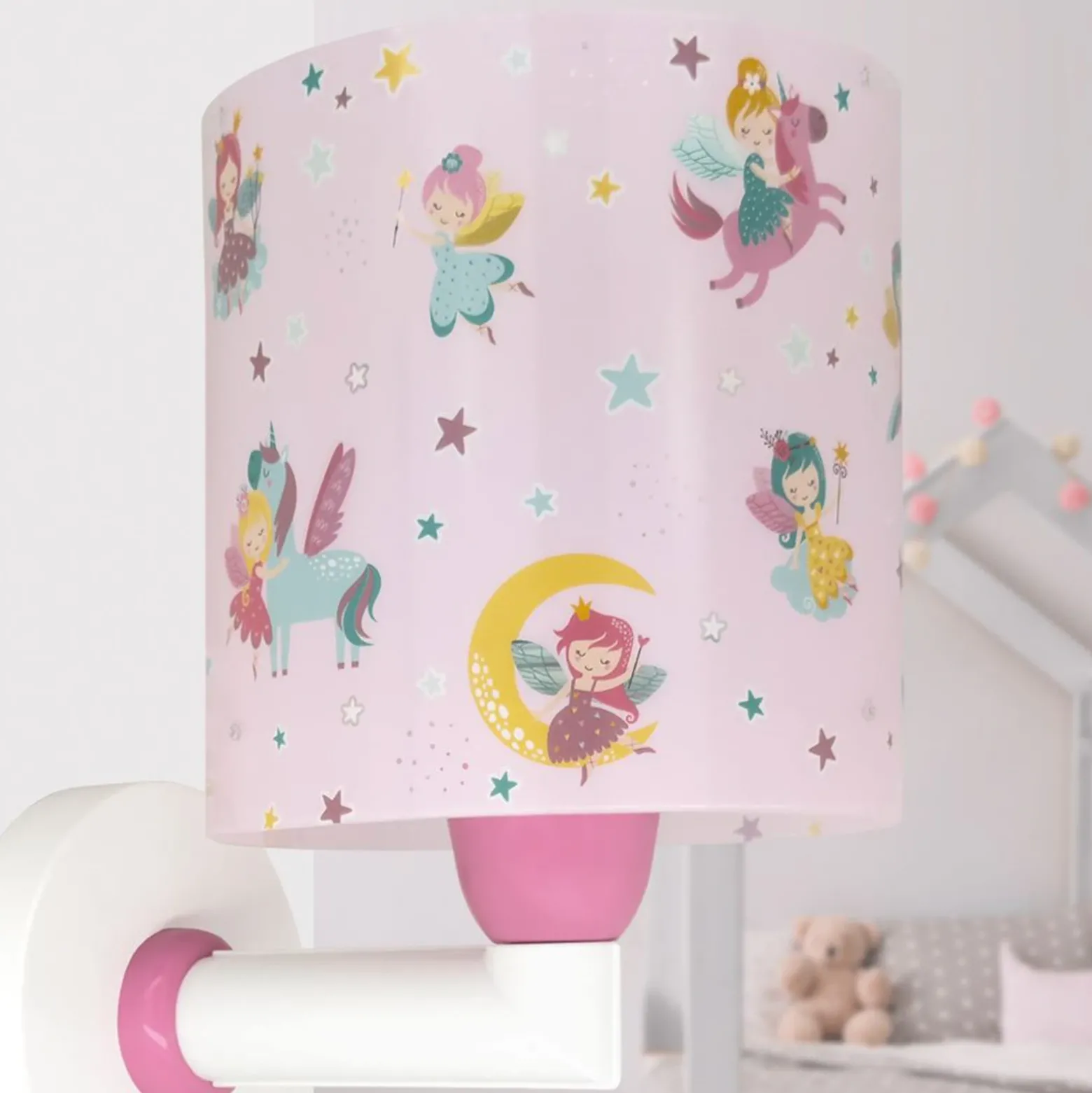Aplique de pared Dalber Fairy Dreams con enchufe, multicolor, E27