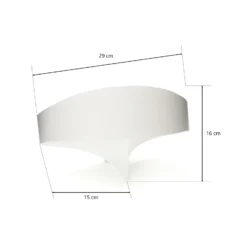 Aplique de pared de diseño blanco Scudo