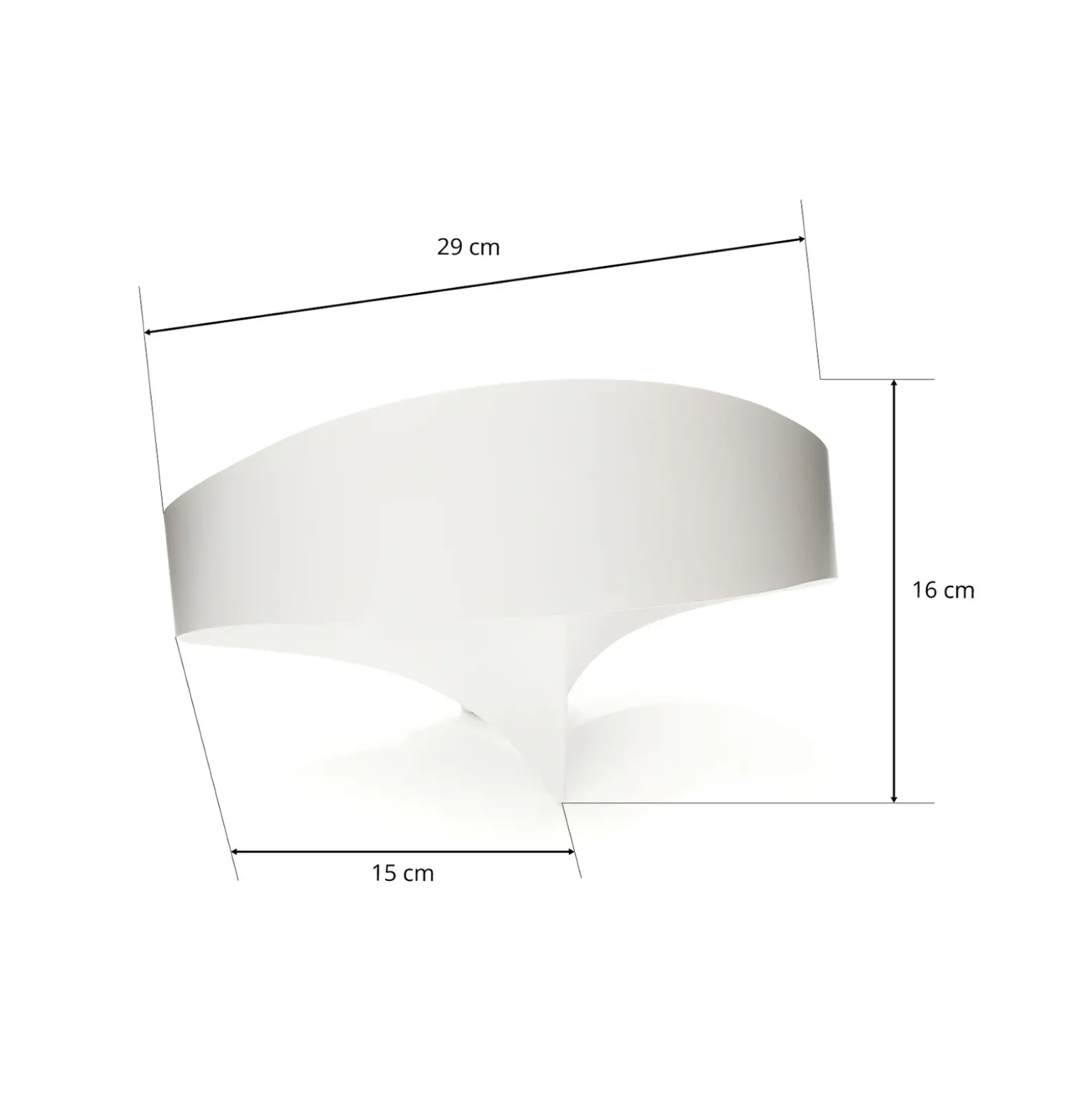 Aplique de pared de diseño blanco Scudo