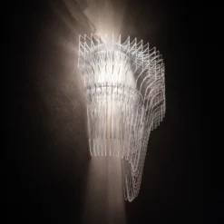 Aplique de pared de diseño Slamp Aria, transparente