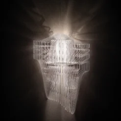 Aplique de pared de diseño Slamp Aria, transparente