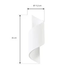 Aplique de pared Desirio de Lindby, blanco, 35 cm, G9, cerámica