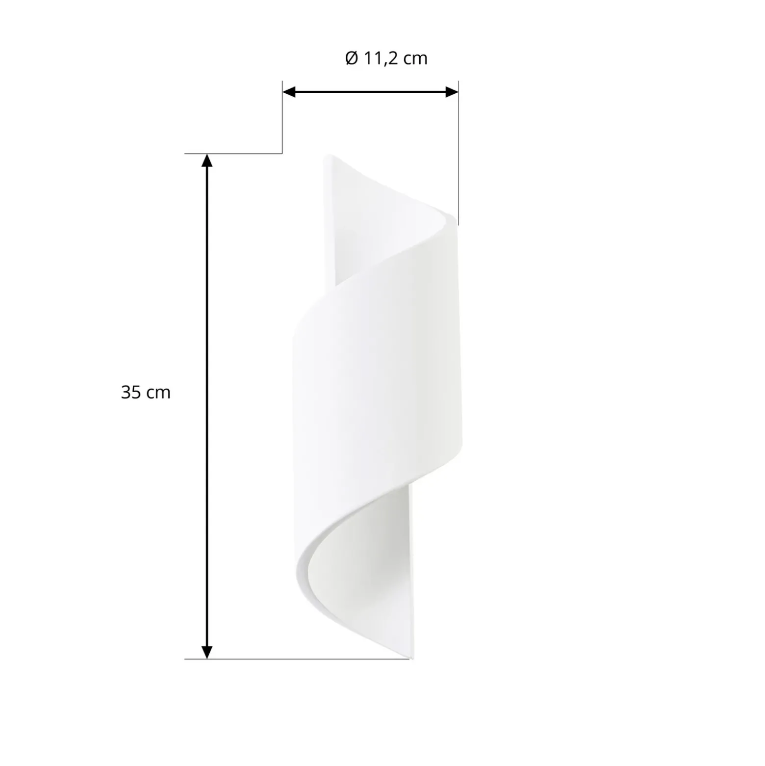 Aplique de pared Desirio de Lindby, blanco, 35 cm, G9, cerámica