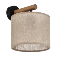 Aplique de pared Deva Nature, textil, madera