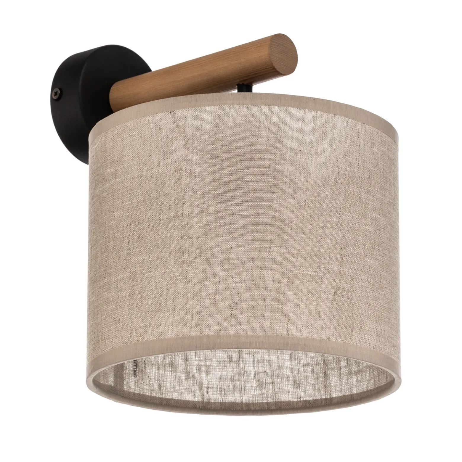 Aplique de pared Deva Nature, textil, madera
