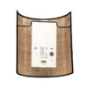 Aplique de pared de yute &black, marrón natural, semicircular