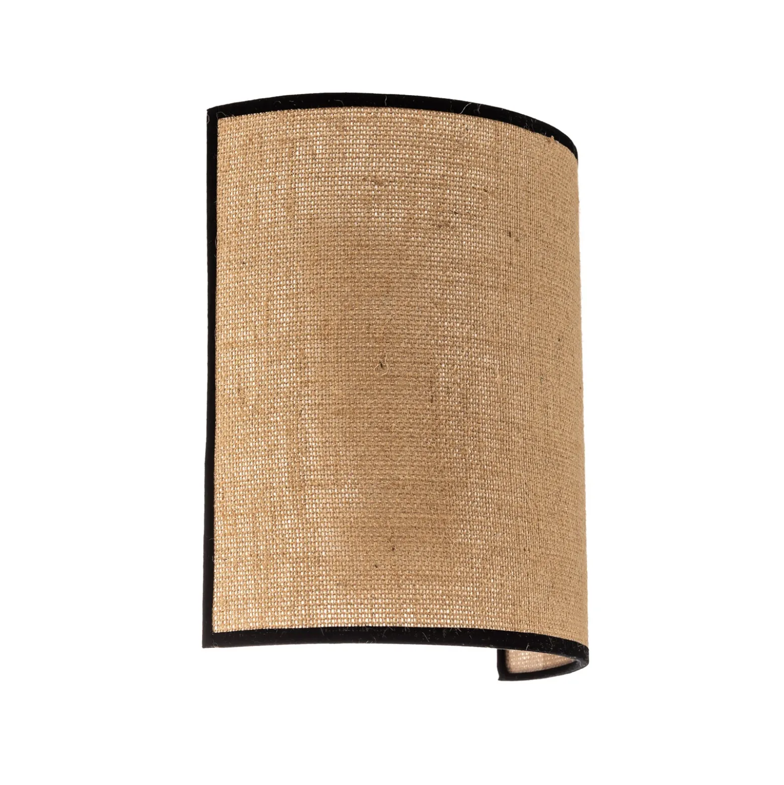 Aplique de pared de yute &black, marrón natural, semicircular