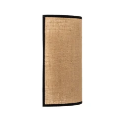 Aplique de pared de yute &black, marrón natural, semicircular