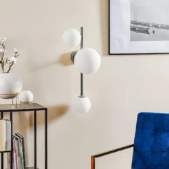 Aplique de pared Dione, 3 luces, cromado