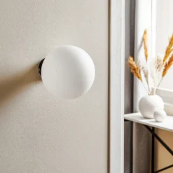 Aplique de pared Dione, soporte de pared negro