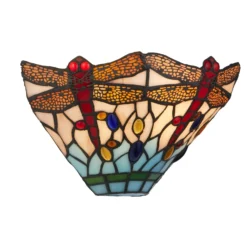 Aplique de pared Dragonfly estilo Tiffany