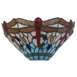Aplique de pared Dragonfly estilo Tiffany