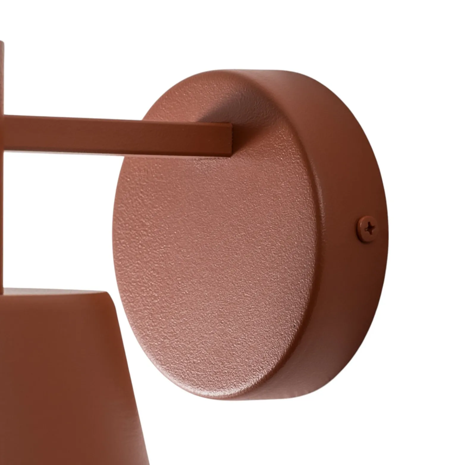 Aplique de pared Dunka, rojo ladrillo, 1 luz, acero, altura 17 cm