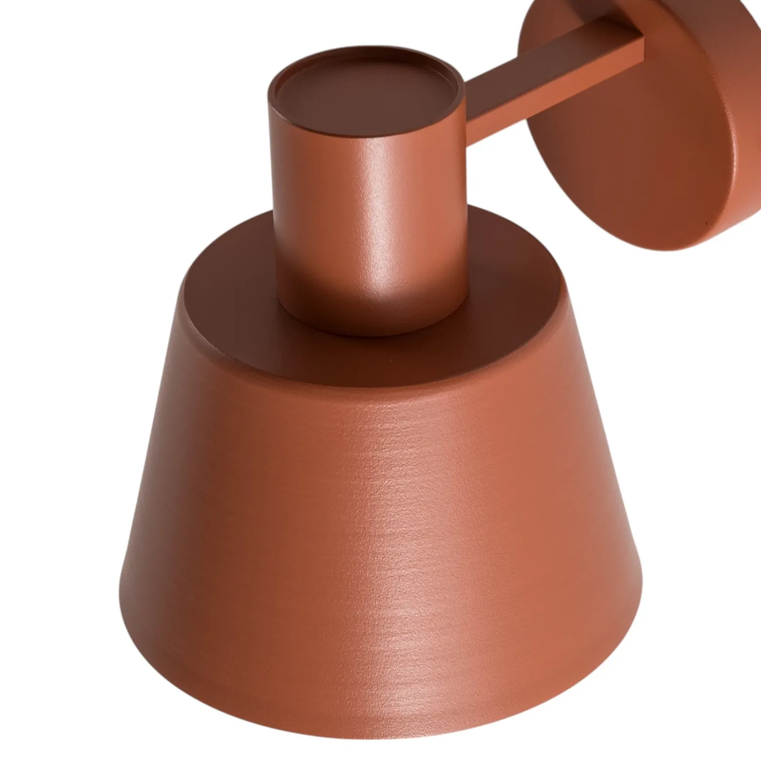 Aplique de pared Dunka, rojo ladrillo, 1 luz, acero, altura 17 cm