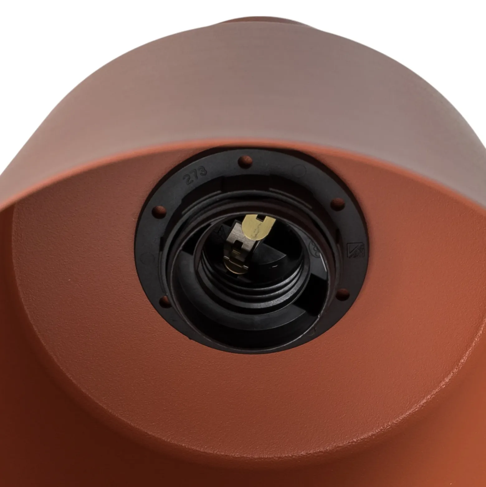 Aplique de pared Dunka, rojo ladrillo, 1 luz, acero, altura 17 cm