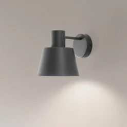 Aplique de pared Dunka, verde oliva, 1 luz, acero, altura 17 cm