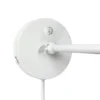 Aplique de pared Dyberg Larsen Futura, blanco, 15 W, cable, metal