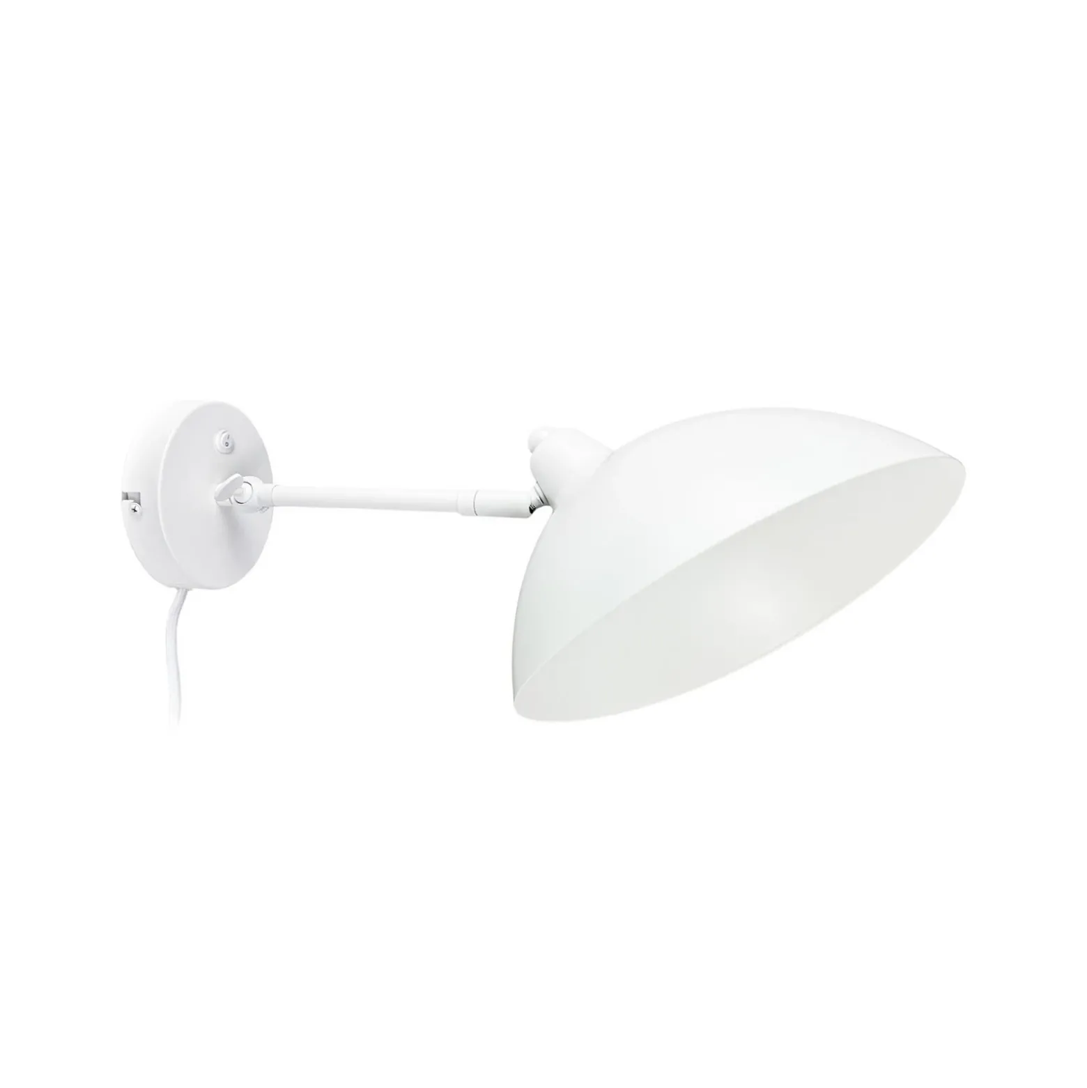 Aplique de pared Dyberg Larsen Futura, blanco, 15 W, cable, metal