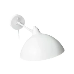 Aplique de pared Dyberg Larsen Futura, blanco, 15 W, cable, metal