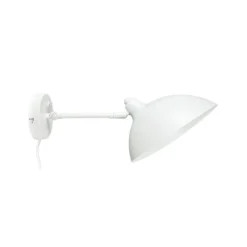 Aplique de pared Dyberg Larsen Futura, blanco, 15 W, cable, metal