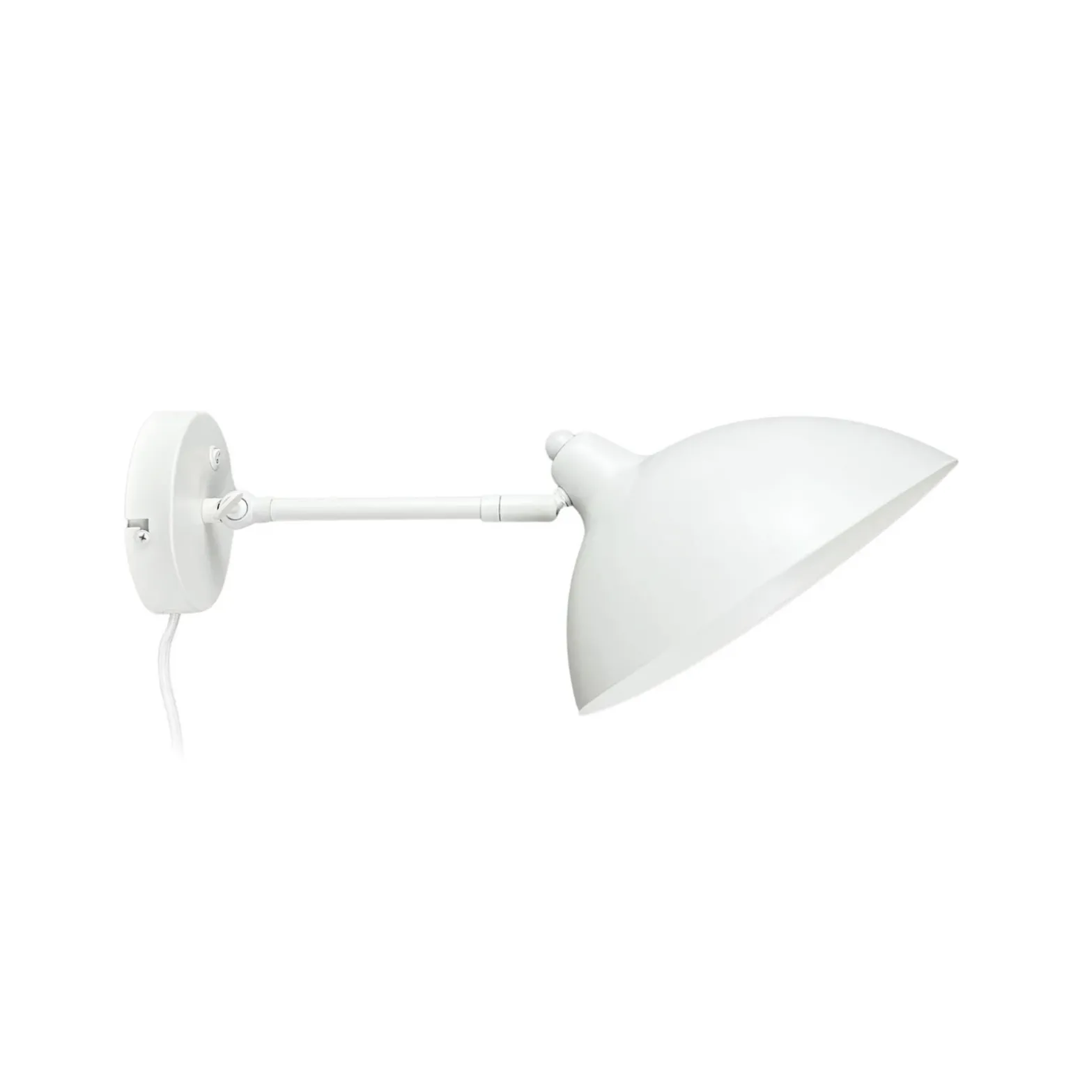Aplique de pared Dyberg Larsen Futura, blanco, 15 W, cable, metal