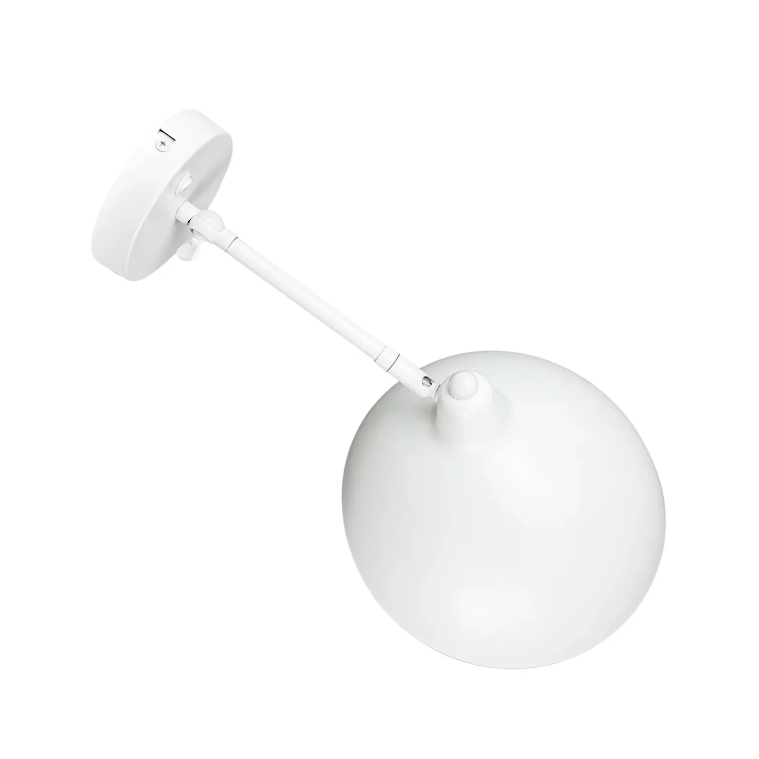 Aplique de pared Dyberg Larsen Futura, blanco, 15 W, cable, metal