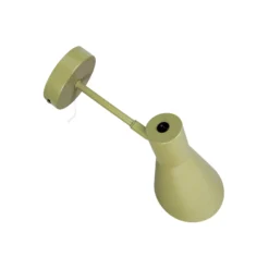 Aplique de pared Dyberg Larsen DL12, verde, cable, E27, metal