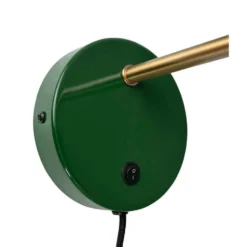 Aplique de pared Dyberg Larsen Ocean, verde oscuro, saliente 30 cm