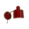 Aplique de pared Dyberg Larsen Ocean, rojo oscuro, saliente 30 cm