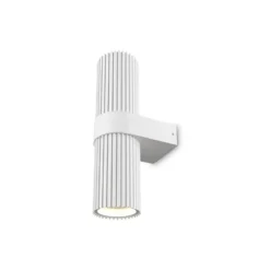 Aplique de pared DYNAMICS, blanca, altura 23 cm, metal, arriba/abajo
